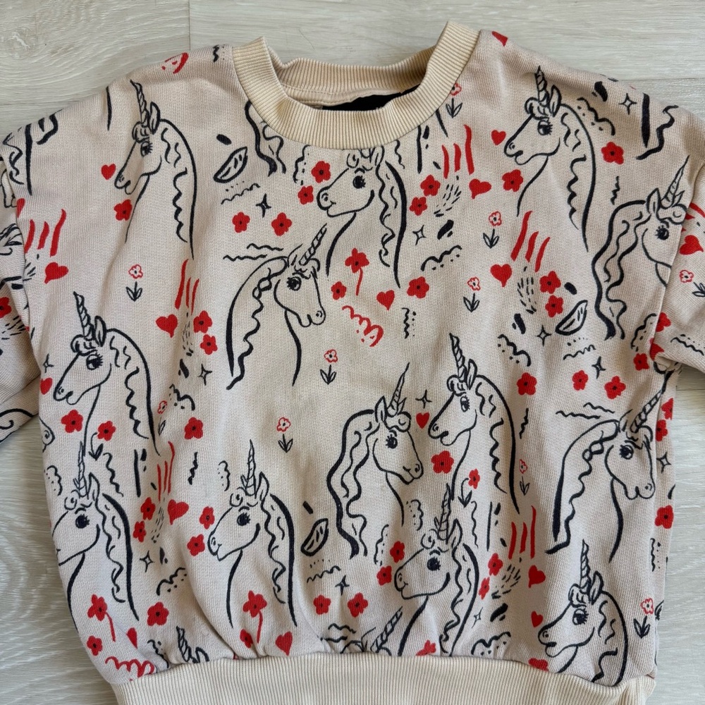 Mini Rodini Unicorn Sweatshirt 4-5 yrs 104/110 EU - Picture 2 of 6